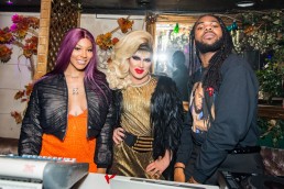 Jodie Harsh and MNEK at The Cuckoo Club for the after party of the THT Supper Club