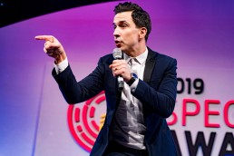 Russell Kane at the CN Specialists Awards 2019