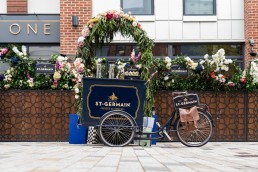 corporate brand giveaways - St Germain alcohol sampling cart