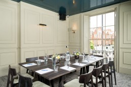 long boardroom table at Aragon House